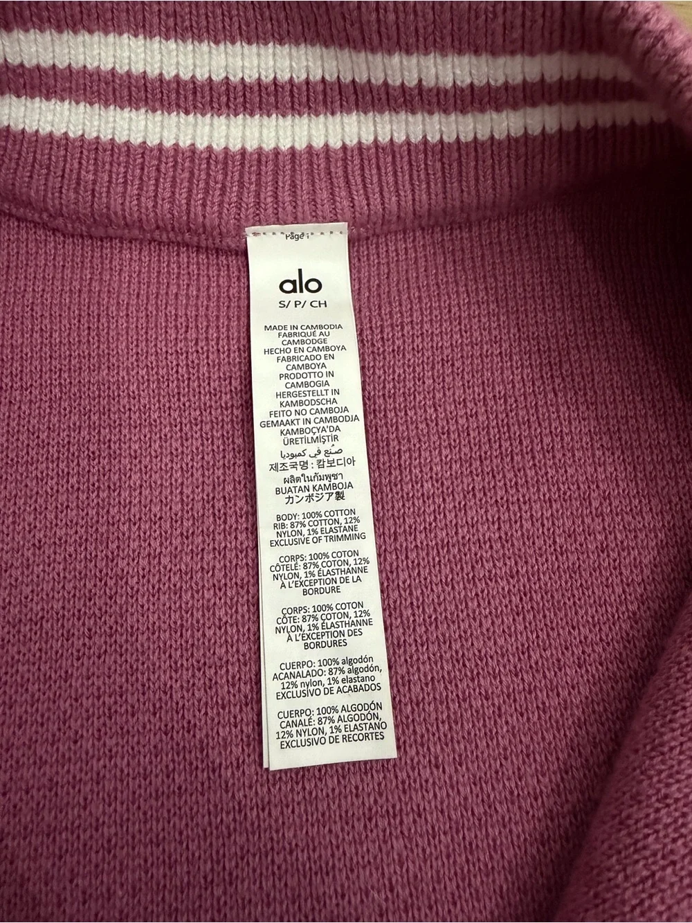 Alo tennis club full zip jacket pink wild rose - Picture 3 of 4